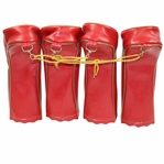 Classic Set of Four (4) Jack Nicklaus Golden Bear Golf Club Head Covers - Red with White 