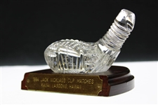 1994 Jack Nicklaus Cup Matches Crystal Golf Trophy on Wood Base - Kauai Lagoons, Hawaii