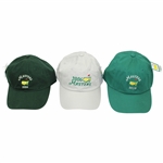 2004, 2006, & 2010 Masters Tournament Dated Caddy Hats - Unused