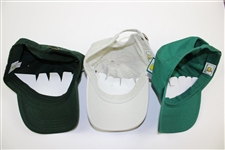2004, 2006, & 2010 Masters Tournament Dated Caddy Hats - Unused