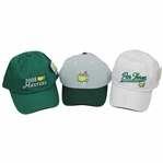 2008, Striped, & 2013 Par 3 Masters Tournament Caddy Hats - Unused