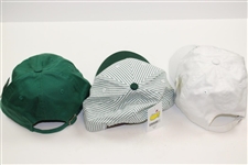 2008, Striped, & 2013 Par 3 Masters Tournament Caddy Hats - Unused