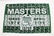 Masters Tournament '1978' Badge Towel with Pink/White Bag Towel