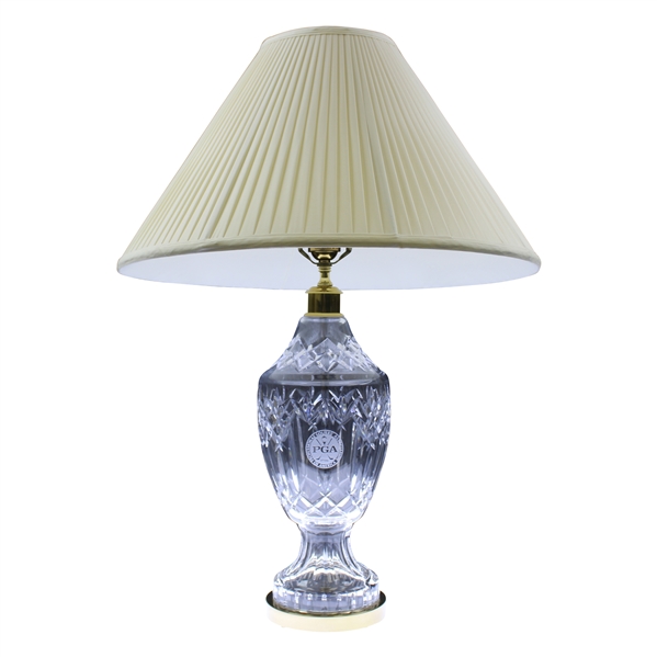 Payne Stewarts Personal Large PGA of America Cut Crystal Table Lamp