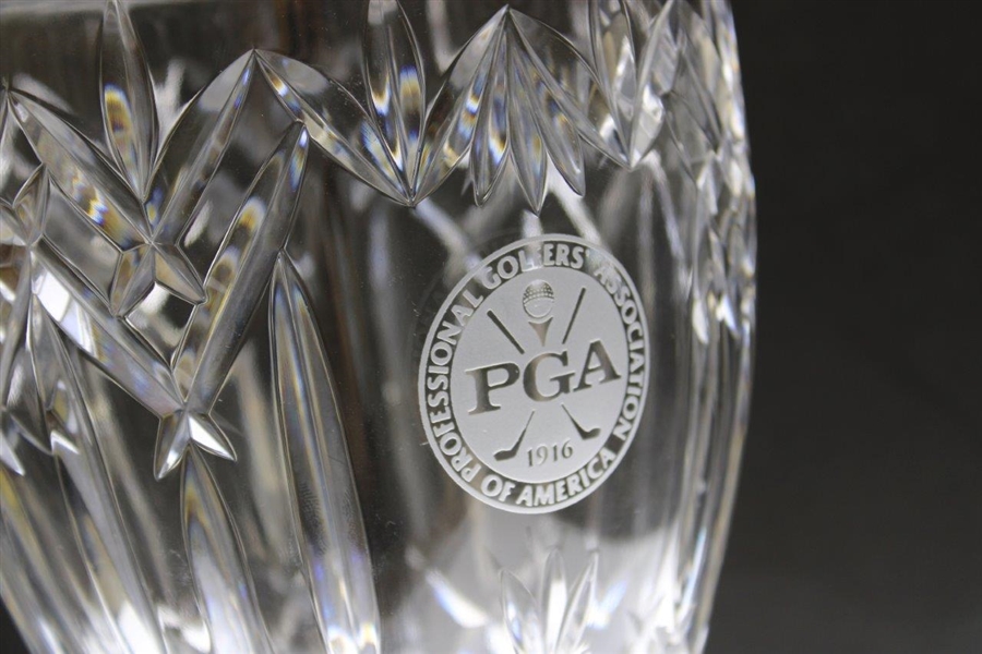 Payne Stewart's Personal Large PGA of America Cut Crystal Table Lamp