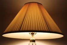 Payne Stewart's Personal Large PGA of America Cut Crystal Table Lamp