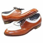 Payne Stewarts Personal Pair of Brown with White Footjoy Golf Shoes - Size 12c