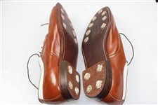 Payne Stewart's Personal Pair of Brown with White Footjoy Golf Shoes - Size 12c