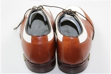 Payne Stewart's Personal Pair of Brown with White Footjoy Golf Shoes - Size 12c
