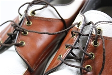 Payne Stewart's Personal Pair of Brown with White Footjoy Golf Shoes - Size 12c