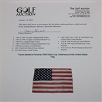 Payne Stewart's Personal 1999 Ryder Cup Celebratory Small United States Flag