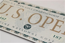 Champion Payne Stewart's Personal 1991 US Open at Hazeltine Golf Club Contestant License Plate #187