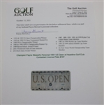 Champion Payne Stewart's Personal 1991 US Open at Hazeltine Golf Club Contestant License Plate #187