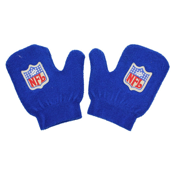 Payne Stewart's Personal Pair of NFL Logo Hand Warmer/Cart Mitts - Blue
