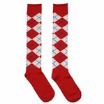 Payne Stewarts Personal Tournament Worn Argyle Patriots Socks - Red, White, & Blue