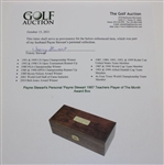 Payne Stewart's Personal 'Payne Stewart 1987 Teachers Player of The Month Award Box