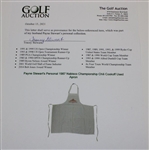 Payne Stewart's Personal 1987 Nabisco Championship Chili Cookoff Used Apron