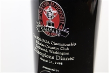 Payne Stewart's Personal 1998 PGA Champions Dinner Gifted Wine From Davis Love III