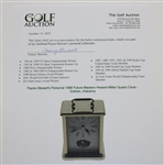 Payne Stewart's Personal 1986 Future Masters Howard Miller Quartz Clock - Dothan, Alabama