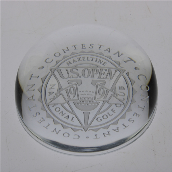 Champion Payne Stewarts Personal 1991 US Open at Hazeltine GC Contestant Paperweight
