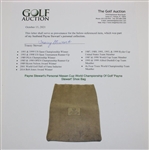 Payne Stewart's Personal Nissan Cup World Championship Of Golf 'Payne Stewart' Shoe Bag