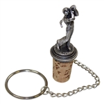 Payne Stewart's Personal Sommolier Art of Wine Golf Themed Pewter/Cork Wine Stopper in Box