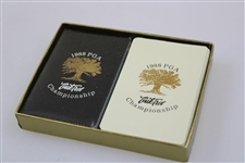 Payne Stewart's Personal 1988 PGA Championship at Oak Tree Playing Card Set In Box/Case