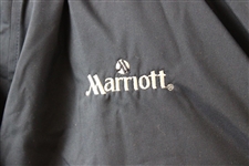 Payne Stewart's Personal Tournament Worn Navy Windshirt with Marriott & Lexus - Size Large