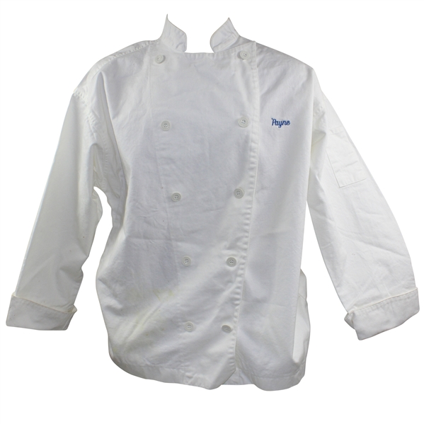 Payne Stewarts Personal Augusta, Georgia Masters Week Dinner Used White Chef Coat "Payne" - Unique Item
