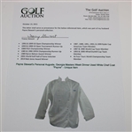 Payne Stewart's Personal Augusta, Georgia Masters Week Dinner Used White Chef Coat Payne - Unique Item