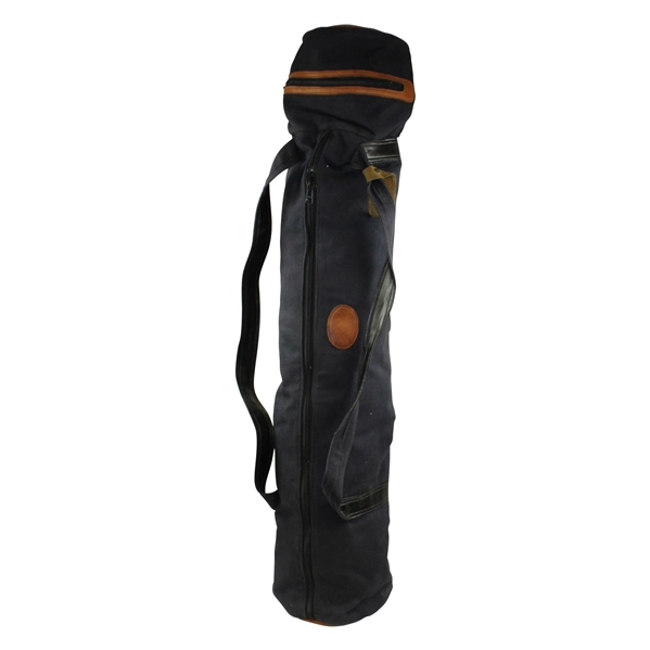 Payne Stewarts Personal Canvas with Leather Golf Clubs Carry Bag with Address Tag