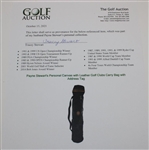 Payne Stewart's Personal Canvas with Leather Golf Clubs Carry Bag with Address Tag