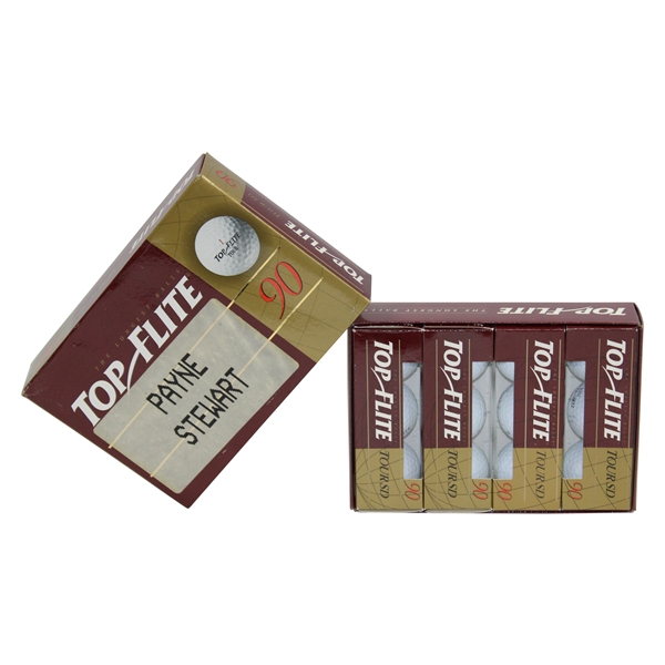Payne Stewarts Personal Dozen P.S. Logo Top-Flite Tour SD 90 Golf Balls - Some Marked Used & Judged Best/Worst