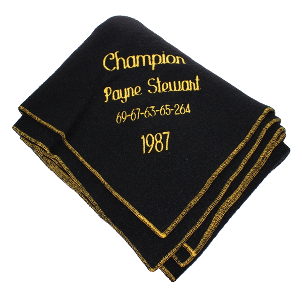 Champion Payne Stewarts Personal 1987 Bay Hill Classic Champion Stitched Throw Blanket with Scores