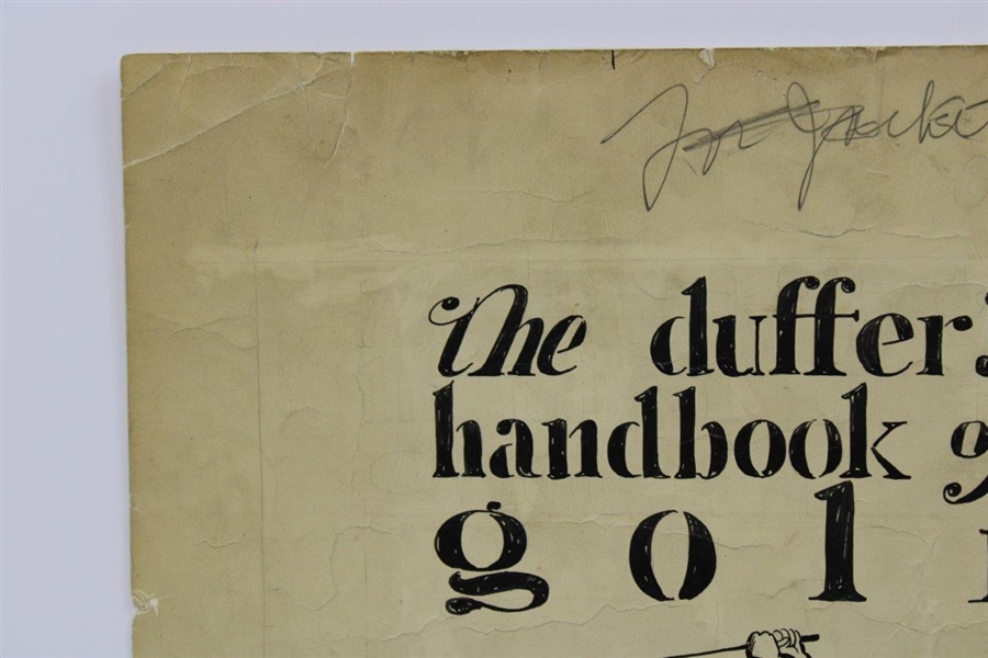 Original 'The Duffer's Handbook of Golf' Pen & Ink Cover Artwork by Clare Briggs for 1926 Book - Grantland Rice Author - Wow!