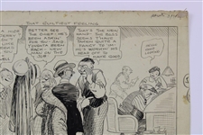 Original Clare Briggs Pen & Ink 'That Guiltiest Feeling' Cartoon For New York Tribune - February 8, 1929