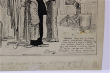 Original Clare Briggs Pen & Ink 'That Guiltiest Feeling' Cartoon For New York Tribune - February 8, 1929