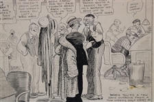 Original Clare Briggs Pen & Ink 'That Guiltiest Feeling' Cartoon For New York Tribune - February 8, 1929