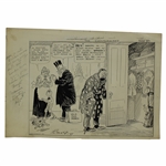 Original Clare Briggs Pen & Ink The Convalescent Cartoon For New York Tribune - March 5, 1927