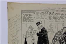 Original Clare Briggs Pen & Ink 'The Convalescent' Cartoon For New York Tribune - March 5, 1927