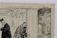 Original Clare Briggs Pen & Ink 'The Convalescent' Cartoon For New York Tribune - March 5, 1927
