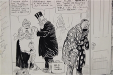 Original Clare Briggs Pen & Ink 'The Convalescent' Cartoon For New York Tribune - March 5, 1927