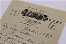 Babe Didrickson Signed Handwritten 4-page Letter - February 21, 1937 JSA FULL #BB85447