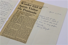 Henry Puget (Cypress Point Pro) Signed Handwritten April 1942 Letter with Scorecards - Babe at Cypress JSA ALOA