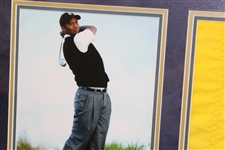 Tiger Woods Signed 2006 OPEN at Royal Liverpool Flag Deluxe Framed with Photos Display #SH045998