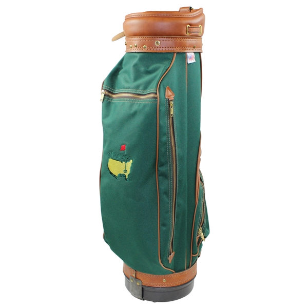 Classic Green Canvas & Leather Masters Logo Hot-Z Full Size Golf Bag