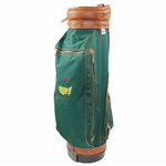 Classic Green Canvas & Leather Masters Logo Hot-Z Full Size Golf Bag