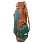 Classic Green Canvas & Leather Masters Logo Hot-Z Full Size Golf Bag