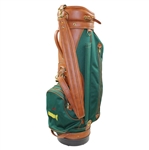 Classic Green Canvas & Leather Masters Logo Hot-Z Full Size Golf Bag
