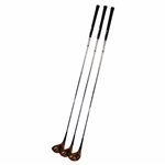 Set of Three (3) Macgregor Nicklaus DIV Laminated Woods with Golden Bear Logo Face - 1, 3 & 4 Woods